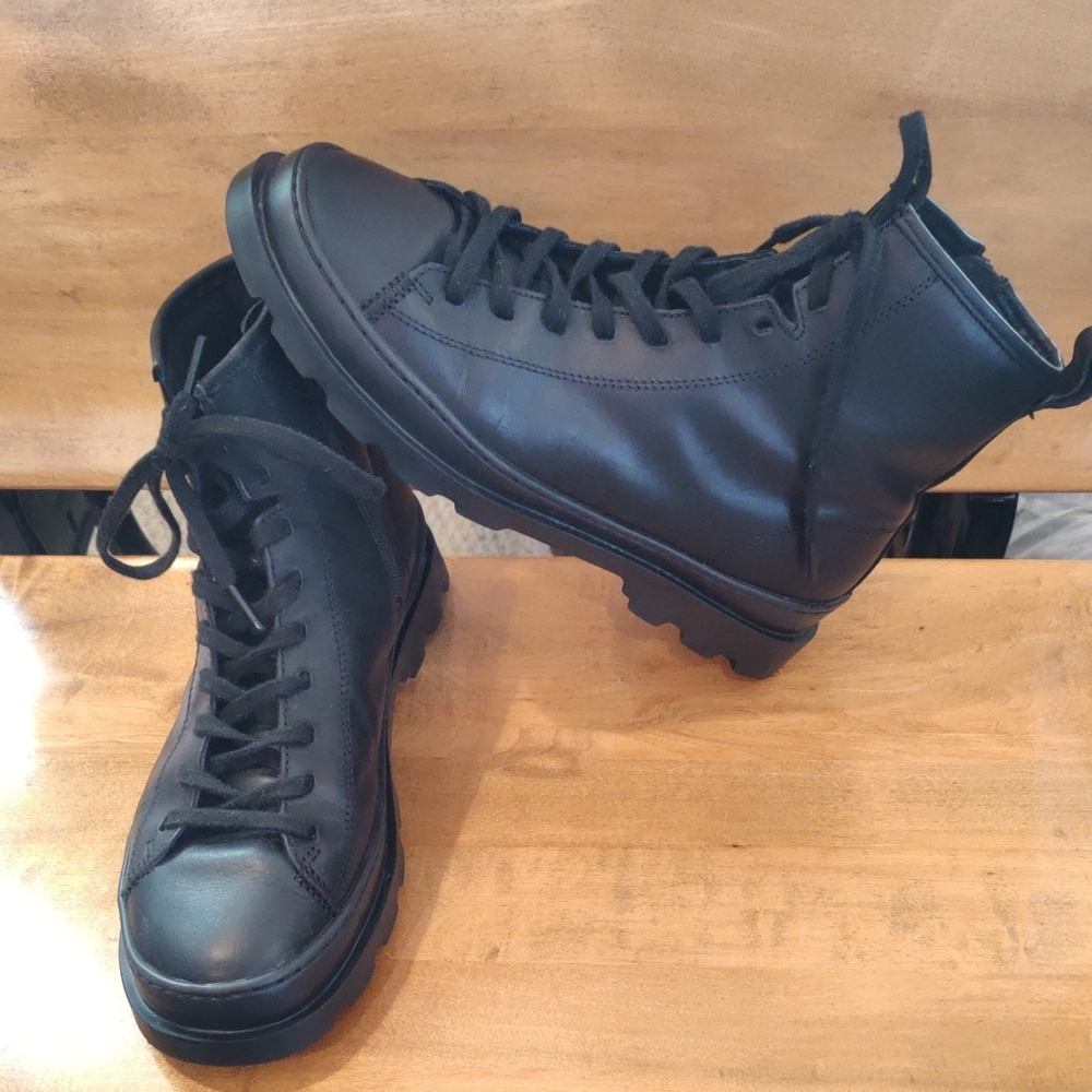Camper Brutus Black Ankle Boots Size 41